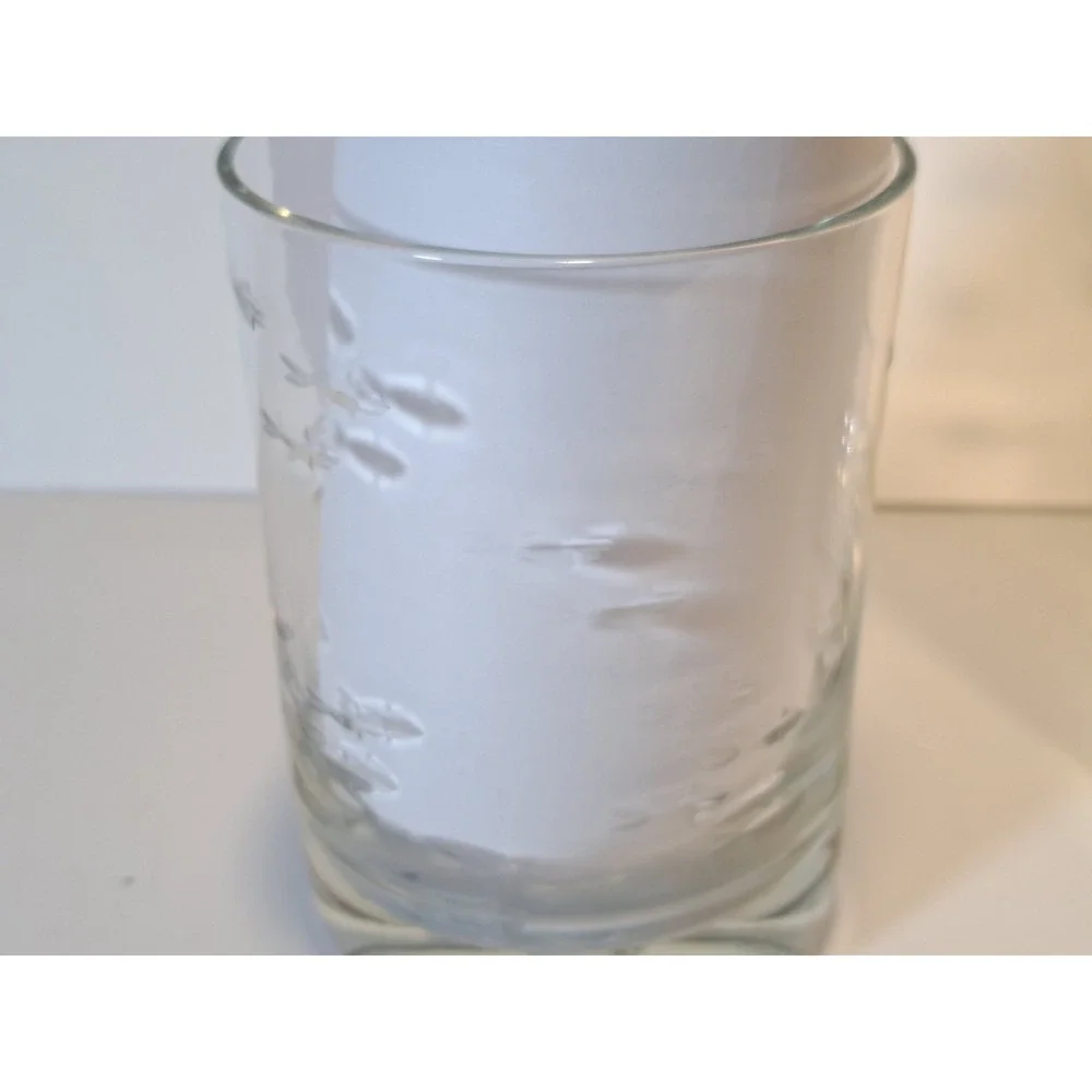Set of 2 Crate & Barrel Reef Double Old-Fashioned Glasses Fish Lowball‎ Glasses